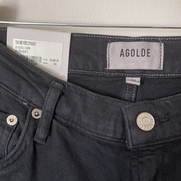 Agolde toni mid rise straight jeans in subvert - Picture 5 of 5